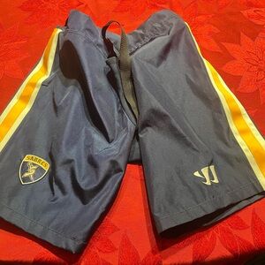 Men's Blue Shorts with Yellow Stripes